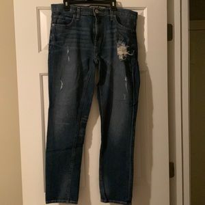 Express Girlfriend jeans. Distressed. Mid rise. Size 8R